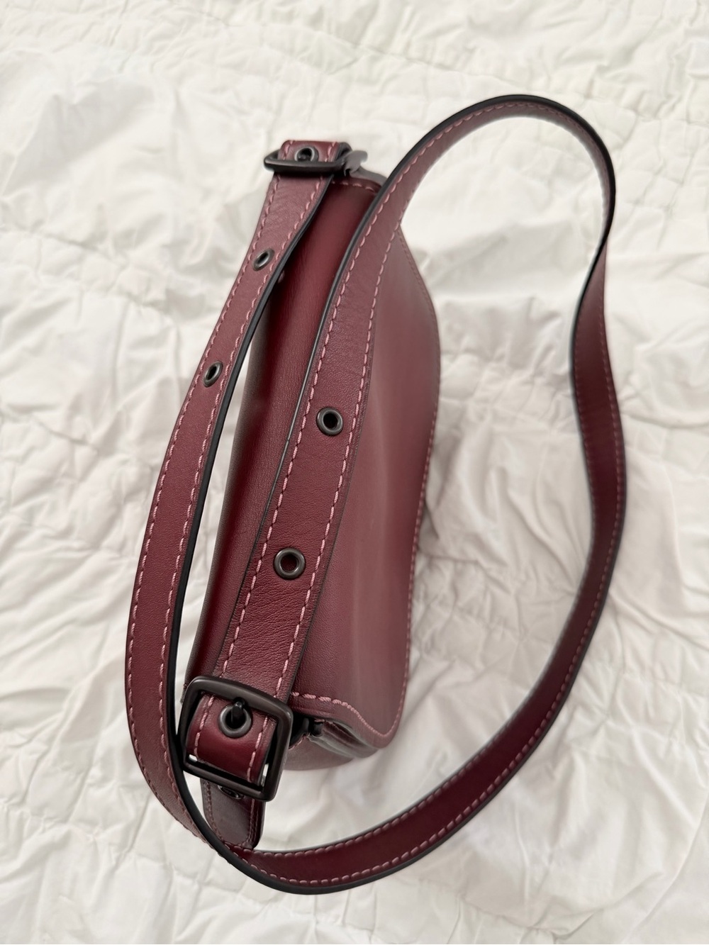 Vintage Classic Coach 1941 Saddlebag 23 Oxblood Glove Tanned Leather SD-20115 - Picture 7 of 7